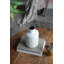 Vase 10 "Davy - blanc brillant, or