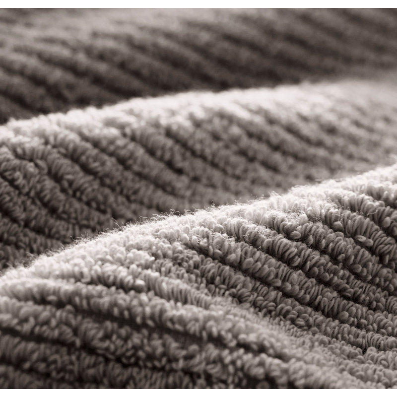 Turkish Ribbed Bath Sheet Set, Stone, 6 Pieces: 2 Bath Towel, 2 Washcloth, 2 Hand Towel