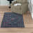 Breedlove Traditional Machine Woven Flatweave Blue and Raspberry Area Rug with Non Skid Backing-1543844823