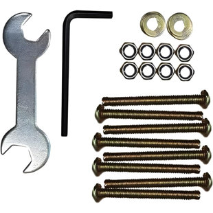Frame Hardware Set - Heavy Duty Hardware for Bed Frame to Attach Headboard & Footboard - Screws for Metal Bed Frame - Furniture Screws Bolts Washers - 42 Pcs