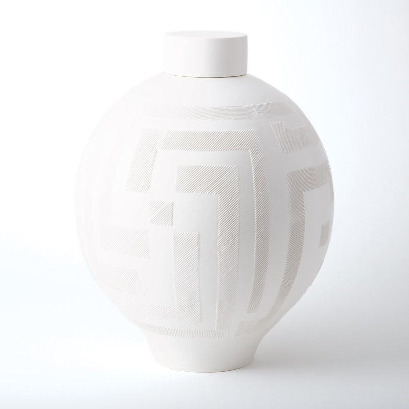 Chaco Lidded Jar-Matte White