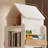 Beige Modern Solid wood rotating bookshelf