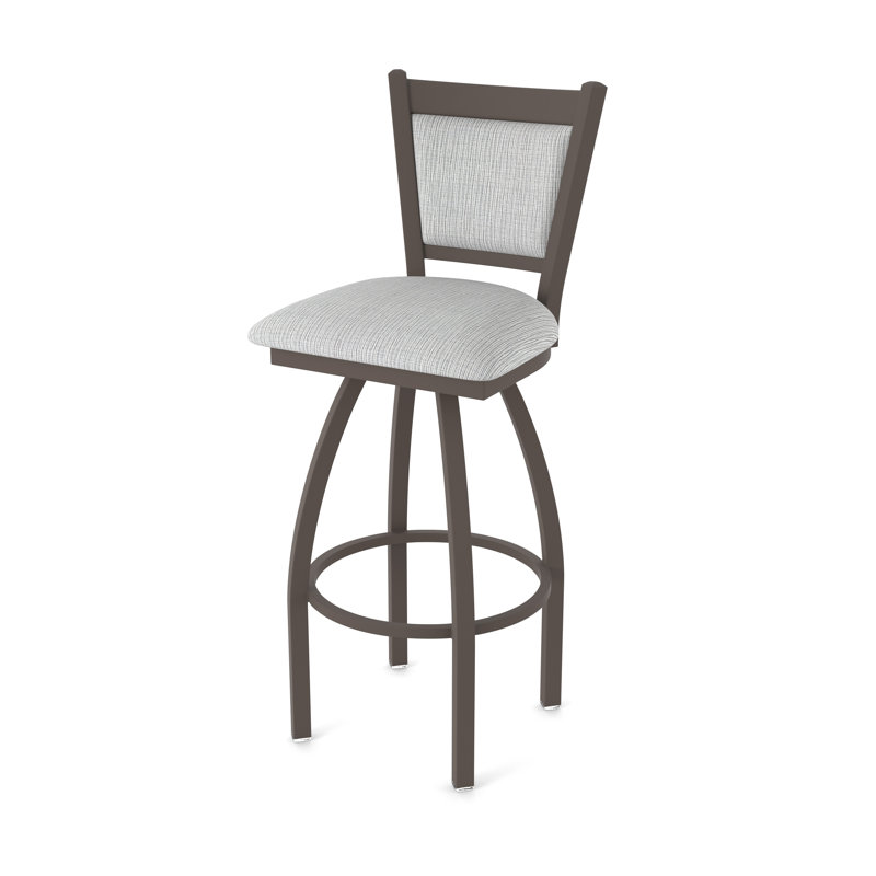 Tabouret pivotant Hadleigh, Tissu - alpin graphique, Bronze, Tabouret de bar (siège d’une hauteur de 30 po)