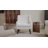 Jaqueze Upholstered Yellow Linen Blend Tufted Wide Back Armchair with Solid Wood Legs-1410205029
