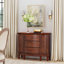 Armoire d'appoint 3 tiroirs 2 portes, cerisier clair Arisai