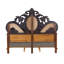 Lit tapissier Devany crème et cerise-102401589