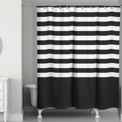 Rideau de douche simple à rayures Cardinale
