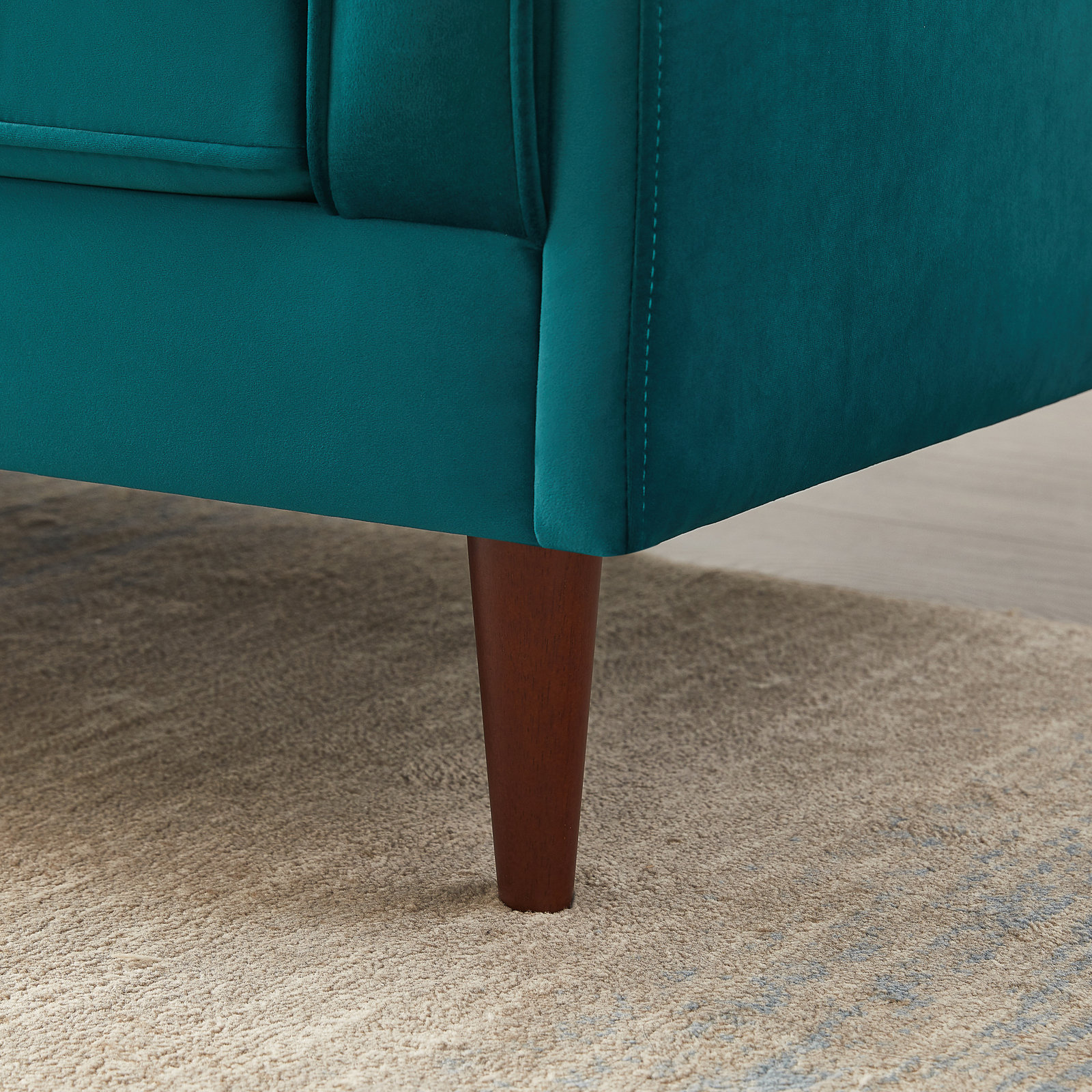 86" Velvet Sofa, Velvet Teal
