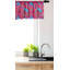 Ambesonne cantonnière d'été lot de 2 feuilles de bananier abstrait tropiques magenta bleu abricot