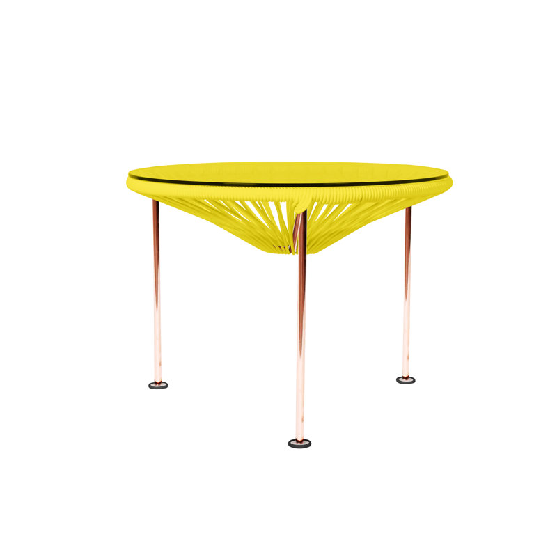 Table basse intérieure / extérieure Zicatela, Cuivre, Jaune