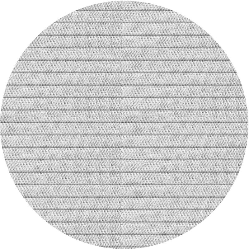 Tapis zone grise à motifs, Rond 5 pi