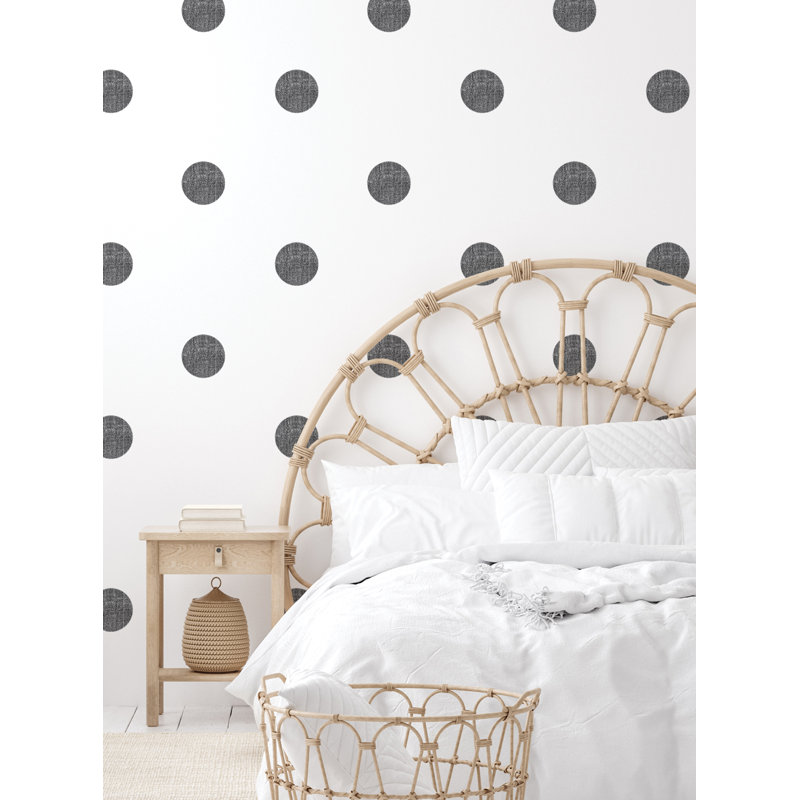 Adhésif décoratif pois texturés, Noir