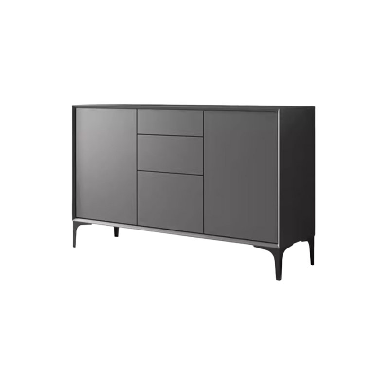 Nordic Minimalist Style Sideboard, Dark Gray, 31.49" H x 47.24" W x 15.75" D