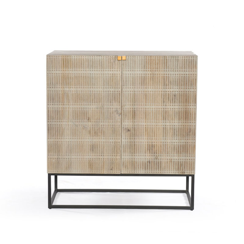 Kelby Bar Cabinet, Light Wash Mango