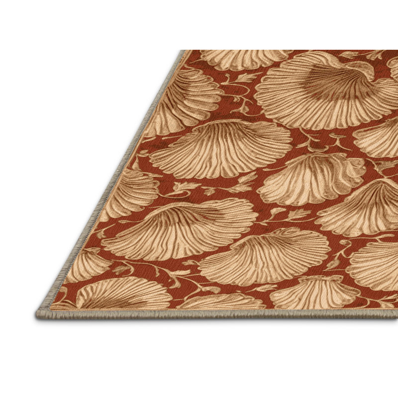 Tapis brun français lavable à la machine, Rectangle de 5 pi x 8 pi