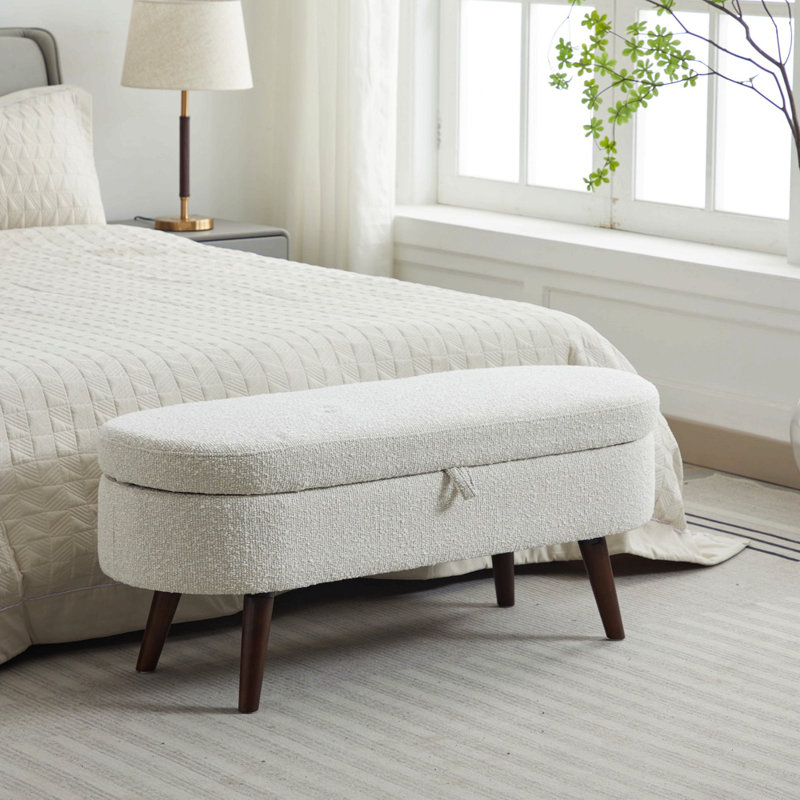 Repose-pieds avec rangement S02 Basics, Blanc