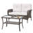Wicker Outdoor Loveseat with Coffee Table