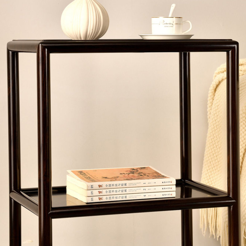 Rectangular flower shelf floor double layer storag