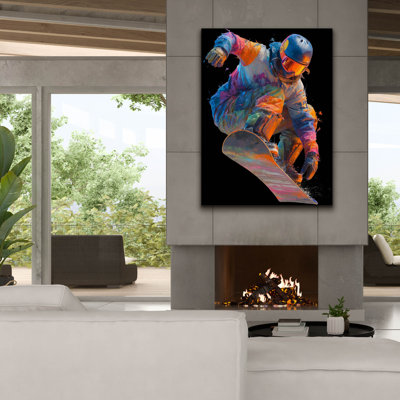  'Snoboarding Legend 2' by Ann Klee Canvas Wall Art, 40" x 54"