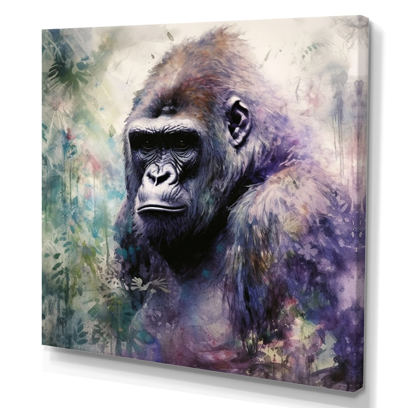 «Powerful Gorilla Primer II» sur toile, H 24 po x l 24 po x P 1 po, Toile tendue