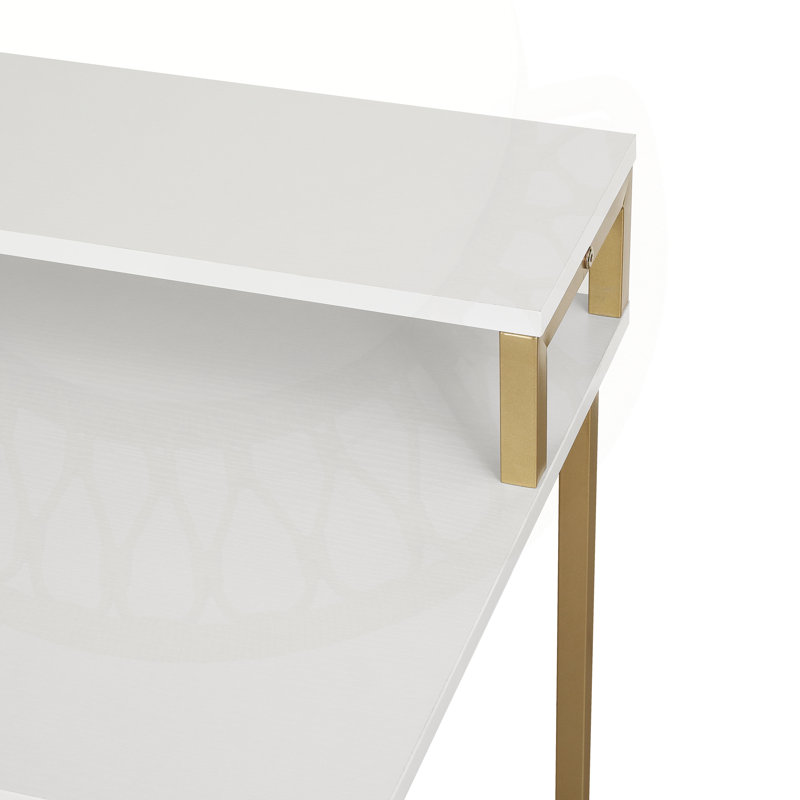 Techni Mobili Industrial Writing Bublava with Sturdy Metal Frame and Ample Workspace, Perfect for Home Office and Study Areas.