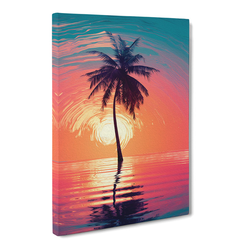 Palm Tree Modern - Print, 50cm H x 35cm W x 3cm D