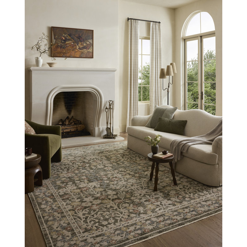 Loloi Clarisse Olive / Multi Area Rug, Round 7'10"