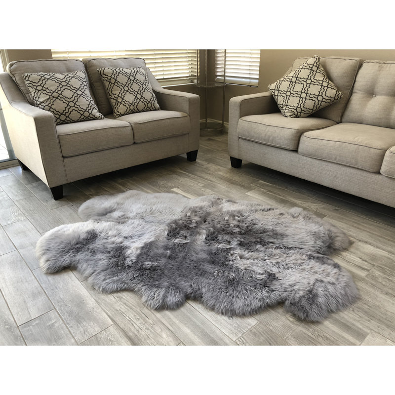 Tapis gris clair Whipkey Luxurious, Nouveauté 4 pi x 6 pi