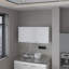 Armoire murale blanche avec 2 portes-150041744