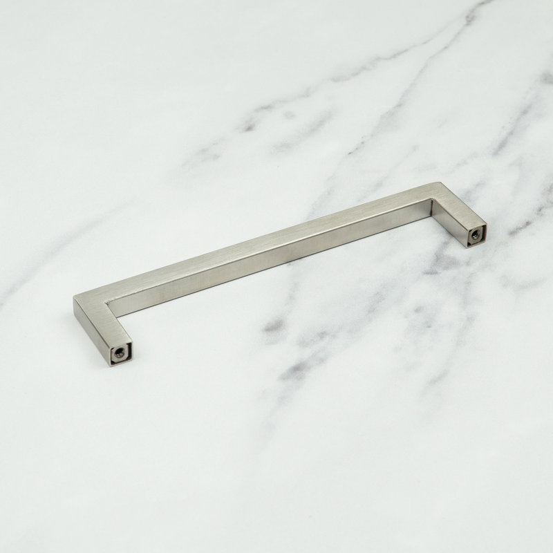 Brushed Nickel Square Cabinet Handles, 160mm