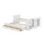Lit plateforme avec bureau et tablette de rangement au bout du lit, lit gigogne et tiroirs-840375813