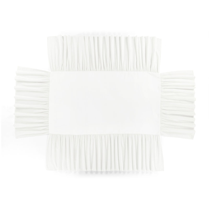 Ruffle Crib Dust Ruffle / Skirt, White