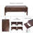 Essence Walnut Haze Solid Wood Coffee Table with Integrated Storage Drawer