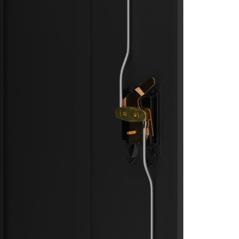 Marielos File Cabinet 90x40x105 cm Steel, Black