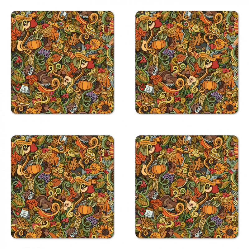 Square 4 Piece Coaster Set