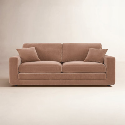 Becki Owens for Joss  Main 85'' Upholstered Sofa with Reversible Cushions and 2 Pillows