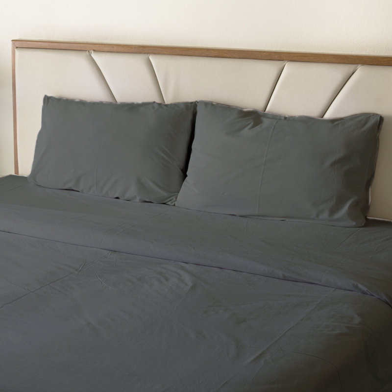 Ensemble de draps en micro-fibre, Ensemble de draps pour lit double + un drap-housse, Gris