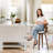 Deshunda Swivel Upholstered Counter Stool with Solid + Manufactured Wood Frame-927549677