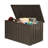 Domi Louvered 49.41'' W 100 Gallons Water Resistant Lockable Deck Box with Wheels in Brown