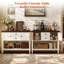 Console Farmhouse de 41,7 po de largeur avec prise de courant et ports USB, 2 armoires, 2 tiroirs, canapé d'entrée, table de rangement latérale pour le salon, le café et le couloir-133355848