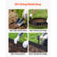 Galvanized Steel Landscape Edging, 1016 x 254 mm Metal Edging for Landscaping with 8 Mounting Clips, Heavy Duty Metal Garden Edge Border for Flower Bed, Yard Pathway, Black-134228135
