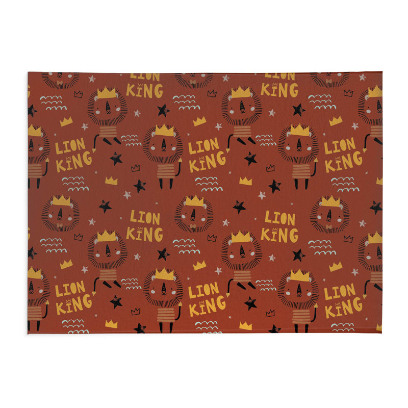 King Lion Kids Play Mat, Rectangle 4' x 6'