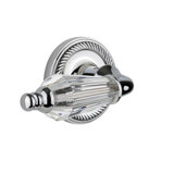 Crystal Parlor Interior Mortise Door Lever with Rope Rosette