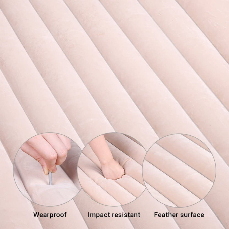 Matelas gonflable de 55 po Adley, Beige