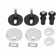 Durable Seat Hinge Bolts with Expanding Rubber Nuts and Plastic Screw Fixings