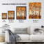 Tangerine Trees Town Painting Autumnal Wall Art Print