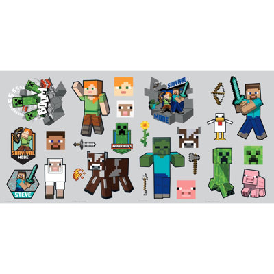 RMK5366SCS Autocollants muraux Minecraft