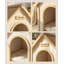 Maison pour animaux de compagnie en cèdre massif avec structure en A et coussin en EVA