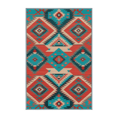  Tapis lavable Zuni Diamonds Southwestern