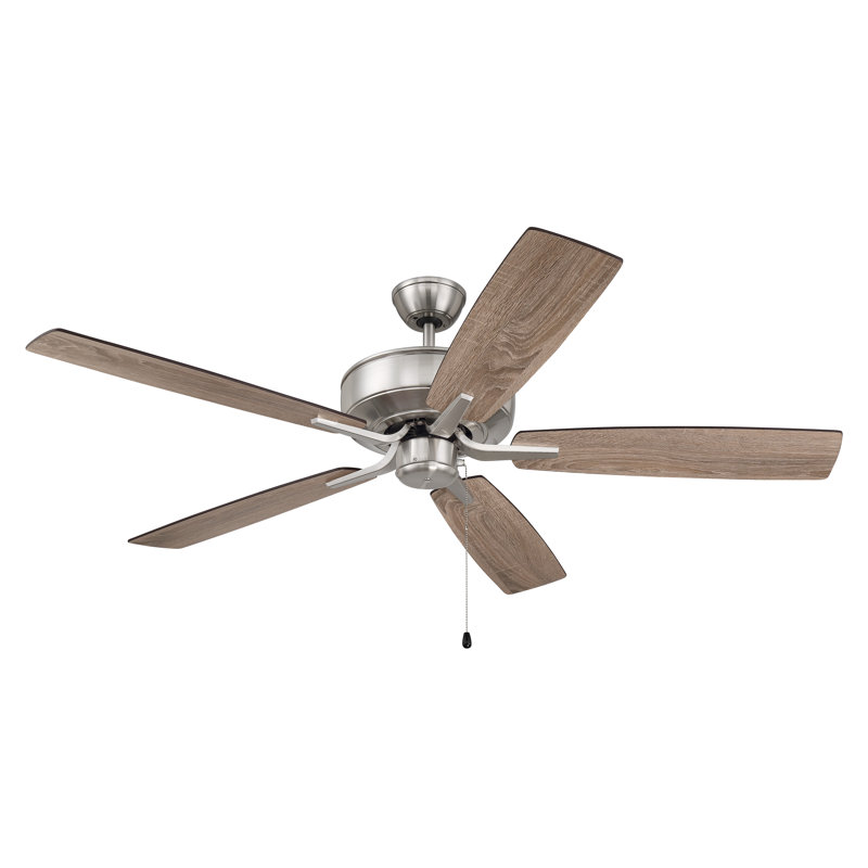 Pro Plus 52" Fan 52'' Ceiling Fan, Brushed Polished Nickel With Beige Blades